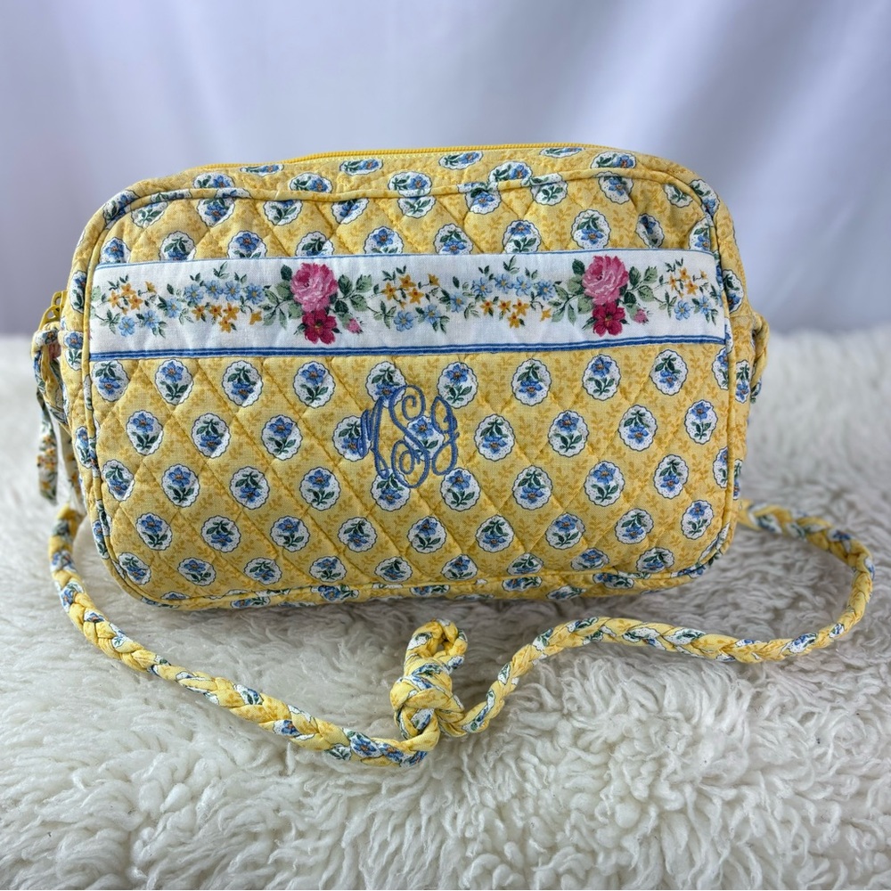 COPY - Vintage Vera Bradley Cross Body Hipster Bag Purse Yellow Floral